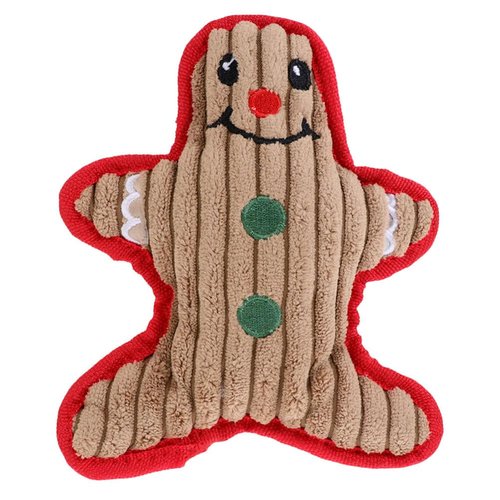 FRCOLOR Christmas Plush Squeaky Dog Toy Interactive Chew Toy Dogs Soft Dog Toy Aggressive Chewers Holiday Pet Toy