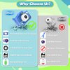 Kids Camera for Boys Dinosaur Toys Age 3-8 with 48MP 1080P HD Video Camera Kids Digital Camera Toys for Kids Toddler Christmas Birthday Gifts with Dinosaur Protective Cover (Blue)
