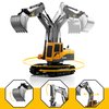 Remote Control Excavator Toys for Boys with Extra Rechargeable Batteries for Long Lasting Fun - 1:24 Scale Excavator RC Construction Vehicle Toys - Realistic Construction Toys - Best Gift for Kids 3-7