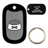 Custom Engraved Pet Tag - Dog Food Bowl with Bone - Gray - Dog Tag - Tag-Z Wag-Z
