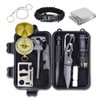 Alritz Emergency Survival Kit, 12 in-1 Outdoor Survival Gear Lifesaving Tools Contains Compass, Fire Starter, Flashlights for Camping Hiking Wilderness Adventures and Disaster Preparedness