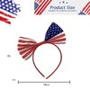 Fashion American Flag Bow Headband for Women 4th of July Big Bow Hair Accessories Headband Grosgrain Ribbon Hair Hoop Headband for Women Party Cosplay Costume Headwear Makeup Handmade Hair Band