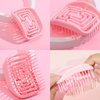 Scalp massage comb combination for Dandruff Removal Scalp Massager for Hair Growth Wet Dry Hair Massager Shampoo Brush+V-Shaped Straight Comb Hairdressing Styling Hair Straightening Comb Clamp