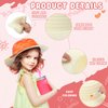 Geyoga 10 Sets DIY Kids Straw Hats with Paints and Brushes, Handmade Straw Hat Cap Bulk Beach Sun Hat Art Painting Hat Halloween Christmas Arts Crafts Gifts DIY Tea Party Favors for Kids Ages 6-18