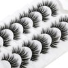 SHUYING False Eyelashes 15mm Faux Mink Lashes with Superfine Band Natural Look Fluffy Eye Lashes Strips Soft Wispy Luxury Volume Fake Eyelash 7 Pairs Pack