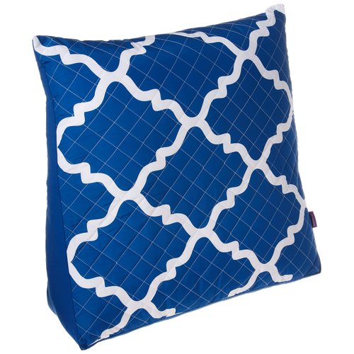 HealthSmart Wedge Pillow Cover for Bed Wedges, Wedge Pillow Case, with Rip & Spill Protection, Fits 24 x 24 x 7 Inch Wedges, Blue Moroccan