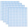 Gift Boutique 100 Blue and White Gingham Cocktail Napkins Disposable Paper Checkered Plaid Dinner Beverage Napkin for Summer Picnic Barbecue Wedding Baby & Bridal Shower Dinnerware Table Decorations