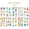 SIX VANKA (Pack of 10 Sheets) Robot Waterproof Temporary Tattoo Stickers for Kids Boys and Girls, Party Favors Decorations