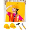 Puteraya 1 Set Kid Construction Worker Costume Set Child Construction Vest Hat and Goggles With Builder Tools Toys Construction Role Play for Kids Dress up Halloween Birthday Cosplay