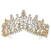 SAMKY Gold Bridal Tiara Wedding Headpiece for Women Hair Accessories for Bride