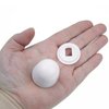 4 Pieces Toilet Bolts Caps, A.I.FORCE Toilet Bolt Covers, Universal Toilet Floor Caps with Extra Washers for Easy Installation, Plastic Round Push-On Toilet Bowl Bolt Caps Covers, 1.44" Height, Almond