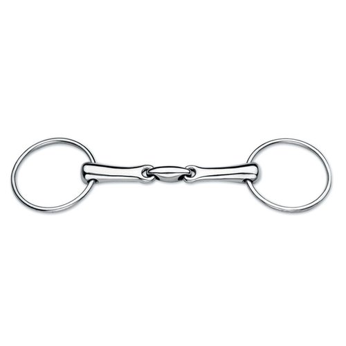 Korsteel JP Stainless Steel Oval Link Loose Ring Snaffle Bit, 6"