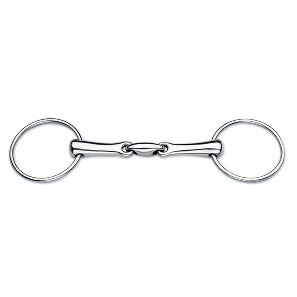 Korsteel JP Stainless Steel Oval Link Loose Ring Snaffle Bit, 6"
