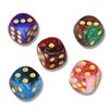YOUSHARES 50 Pack D6 Game Dice Set with Pouch - 16mm Two Color 6 Sided Dice, Perfect Table Games Dice for Tenzi, Yahtzee, DND MTG RPG War Games