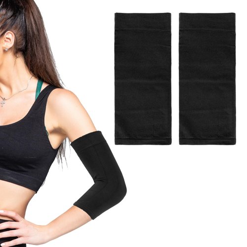 Dohia Tattoo Cover Up Sleeve Full Forearm Tattoo Cover Up Compression Sleeves Band Arm Sleeves Skin Color Tattoo Aftercare UV Protection Oversleeve for Women Men ST1-XJZBXT (Black)