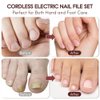 7d24hcare Cordless Electric Nail File Set, Portable Electric Nail Drill Machine,Professional Manicure Pedicure Kit, 5 Speeds Hand Foot Care Tool for Calluses, Thick Nails, Grind, Trim, Polish