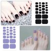 YECIRALA 20 Sheets 440 Pcs Solid Toe Nail Polish Stickers Self Adhesive Toe Nail Stickers Full Nail Wraps Toe Nail Polish Strips Toenails Stickers Decals For Women Girls Gel Nail Strips Stick On Nails