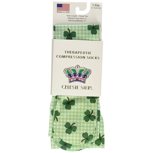 Celeste Stein Therapeutic Compression Socks, St. Patrick's Day, 8-15 mmHg, Mild