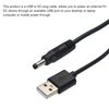 MECCANIXITY USB to DC Power Cable 2 M USB to DC 4.0mm x 1.7mm 5v Power Cord Black for Mini Fan Camera Mobile Phone Tablet Devices 2 Pcs