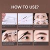 Eyebrow Stamp Stencil Kit, Eyebrow Shaping Kit with 12 pair Reusable stencils, Long-Lasting, Waterproof eyebrow powder for women (Natural brown)