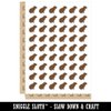 Capybara Rodent Silhouette Temporary Tattoo Water Resistant Fake Body Art Set Collection - 54 1" Tattoos (1 Sheet)