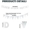 Older Wiser Hotter Birthday Banner, Funny Birthday Decorations for Adults Party Decorations, Happy Birthday Sign Birthday Decorations for Women Men, 30th 40th 50h 60th 70th Birthday Decor Supplies