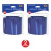 Beistle 2 Piece Indoor Outdoor Metallic Plastic Birthday Streamers for Graduation Party Supplies, Baby Shower Decorations, 2" x 200', Blue