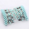 Ruihfas 6Pcs Multifunction Easy Comb Magic Comb Stretchy Beaded Hair Comb Elastic Double Combs in Mix Colors Hair Holder