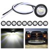 Nilight 10 PCS 3/4 Inch Round LED Clearance Light LED Front Rear Side Marker Indicator Light Bullet Marker Light for Truck RV Car Bus Trailer Van Caravan Boat, 2 Years Warranty