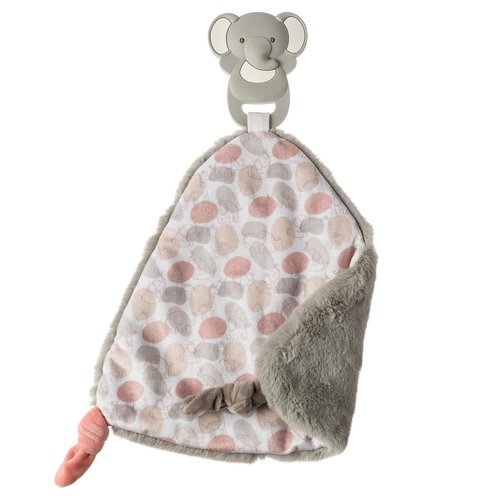Mary Meyer Chewy Crew Soothing Baby Teether Lovey, 10-Inches, Kalahari Elephant