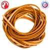 Bonka Bird Toys 2002 Six Pack Thick Leather 48" Long x 1/4" Cord Genuine Natural Leather Lace Strip Craft Part Bird Toy Making Projects Roll Rope Tan Hide