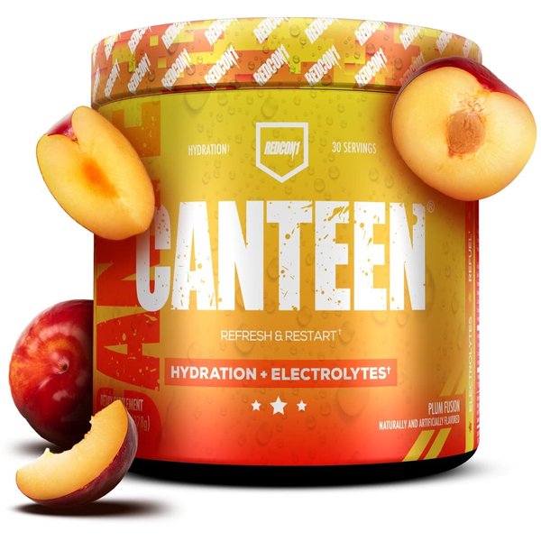 REDCON1 Canteen Hydration + Electrolytes, Plum Fusion - Electrolyte Drink Powder with B Vitamins + Minerals for Recovery - Coconut Water Powder & Hyaluronic Acid for Hydration (30 Servings)