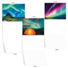 The Best Card Company - 20 Landscape Nature Note Cards Blank (4 x 5.12 Inch) (10 Designs, 2 Each) - Aurora Borealis AM7029OCB-B2x10