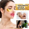 Jakuva 30 Pairs Lip Masks & Eye Masks,Gold Under Eye Patches for Puffy Eyes,Pink Lip Masks Skincare,Effectively Moisturizing the Lip & Eye Skin,Anti-Aging,Reducing Fine Lines,Nourishing for Face Care