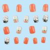 Xiannaipai False Nails, 24Pcs Easter Press-on False Nails, Square, Acrylic, Short, Glossy Finish, Set of 1, for Women Manicure Art Accessories