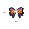 Glitter Halloween Hair Bows Sparkly Ghost Hair Clips Alligator Hairpins Barrettes 3.5in Cute Halloween Costume Dress up Party Decor Accessories for Teens Toddler Girls Kids Women