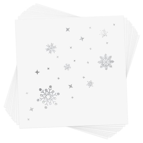 SNOW SHIMMER set of 10 metallic kids temporary tattoos | Snowflake Flash Tattoos | Winter party favor | Frozen party | kids temporary tattoo | Holiday party favor