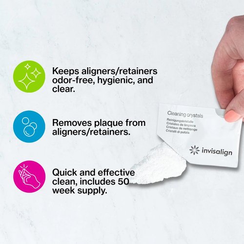 INVISALIGN Cleaning Crystals for Clear Aligners and Retainers, (50 Packets)