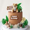 14Pcs Woodland Animals Figures Cake Topper Forest Bear Cake Toppers Forest Animals Birthday Decoration for Baby Shower Birthday