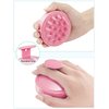 HEETA Scalp Massager Hair Growth, Scalp Scrubber with Soft Silicone Bristles for Hair Growth & Dandruff Removal, Hair Shampoo Brush for Scalp Exfoliator, Cherry Pink