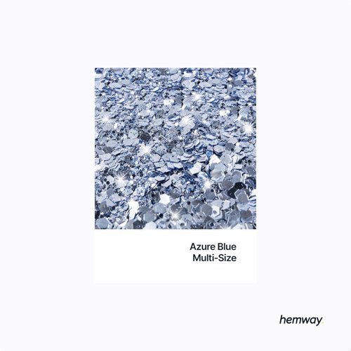 Glitter Multi Size Azure Blue Ultra Sparkle Sequins Nail Face Festival Christmas Halloween Makeup Chunky Fine 100g / 3.5oz