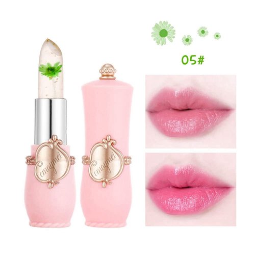 Seazoon Moisturizer Long-lasting Jelly Flower Lipstick Makeup Magic Color Changing Lipstick Lazy ...