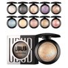 YABINA 10 Colors Baked Shimmer Metallic Long Lasting Eyeshadow Palette Makeup Cosmetics (01)