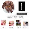 MISUD Coffin Press on Nails Medium Ballerina Fake Nails Fall Brown Acrylic Nails Glossy Glue on Nails Luxury Bling Glitter Stick on Artificial Nails Autumn False Nails 24 pcs