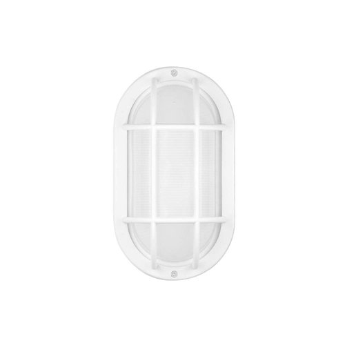Euri Lighting EOL-WL14WH-2050e Aluminum Housing, Bulkhead Outdoor Integrated LED Wall Light, Wet Rated, 6.2 Watts, 434 Lumens, 5000K Cool White, Energy Star, 2 Year, 50K Hour Warranty