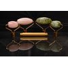 Natural Jade Roller For Face | Puffiness Facial Skin Massager | Anti Aging Wrinkles | Premium Interchangeable Roller | 100% Authentic Jade Stone | Facial Therapy | Rejuvenate Skin