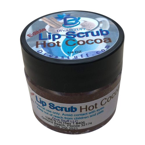 Diva Stuff Ultra Hydrating Lip Scrub for Soft Lips, Gentle Exfoliation, Moisturizer & Conditioner, Hot Cocoa – ¼ oz (Made in the USA)