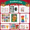 BenLouis Christmas Party Favors for Kids Christmas Classroom Gifts Prize Stockings Filler Coloring Books Bulk for Students Crafts Xmas Holiday School Goodie Bag Stuffer（12Set Gingerbread）