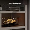 Model Car Display Case, Acrylic Display Case for Speed Champion Car, Parking Garage Compatible Toy Car Models Blocks, Car Dustproof Showcase with Light (7.6 x 3.7 x 3.3 Inches, Case Only)