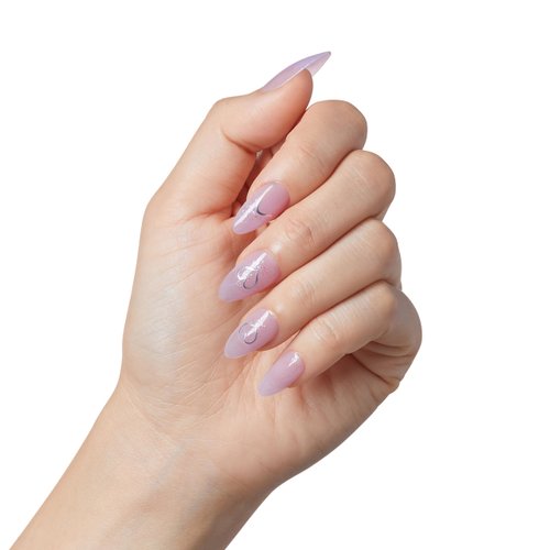 KISS Gel Fantasy, Press-On Nails, Nail glue included, 'One Day Jelly', Light Purple, Medium Size, Almond Shape, Includes 28 Nails, 2G Glue, 1 Manicure Stick, 1 Mini File